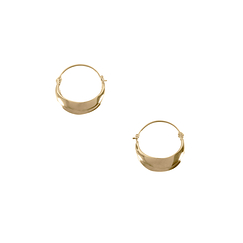 Earrings Ribbed crescent