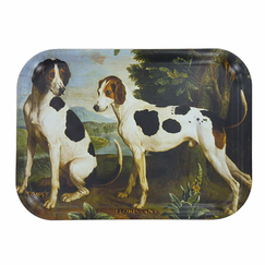 Tray François Desportes - Pompee and Florissant, dogs of Louis XV