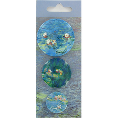 Lot de 3 badges Claude Monet - Nymphéas