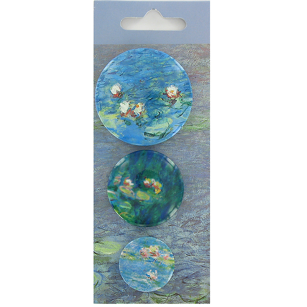 Lot de 3 badges Claude Monet - Nymphéas