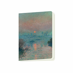 Cahier Claude Monet - Soleil couchant sur la Seine à Lavacourt, effet d'hiver, 1880