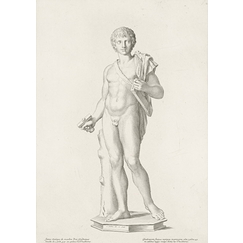 Statue antique de marbre d'un gladiateur haute de 3 pieds 4 pouces au palais des Thuilleries - Claude Mellan
