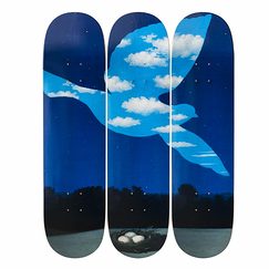 Skateboards Triptych René Magritte - Le retour - The Skateroom - Limited edition
