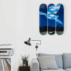 Skateboards Triptych René Magritte - Le retour - The Skateroom - Limited edition