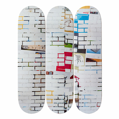 Skateboards Triptych Kelley Walker - White Bricks - The Skateroom - Limited edition