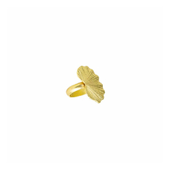 Adjustable Ring Gingko Brass - L'Indochineur