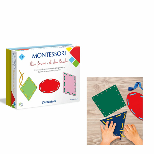 Jeu Des formes et des lacets - Montessori - Clementoni