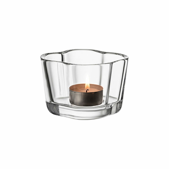 Tealight candleholder Alvar Aalto 6 cm - Clear - iitalla