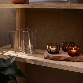Tealight candleholder Alvar Aalto 6 cm - Linen - iitalla