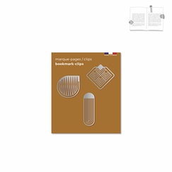 Set 3 Marque-pages / clips en métal - Mat - tout simplement,