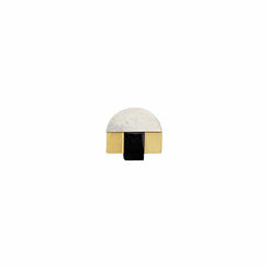 Broche Art Déco en pierre et laque Dôme - L'Indochineur
