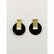 Boucles d'oreilles Art Déco en pierre et laque Disque - L'Indochineur