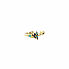 Bague ajustable aux lotus