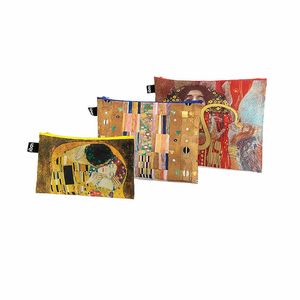 Set of 3 Zip pockets Gustav Klimt - Loqi