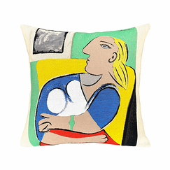Housse de coussin Pablo Picasso - Femme dans un fauteuil jaune, 1932 - 45 x 45 cm - Pansu