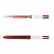 Stylo Bic 4 couleurs, corps argent - Pionnière