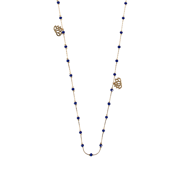 Necklace Waterlilies Royal Blue | Boutiques de Musées