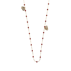 Necklace Waterlilies Carnelian