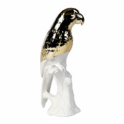 White/gold Parrot Statue - Pols Potten