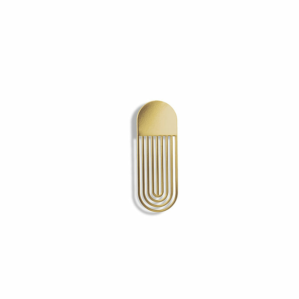 Magnetic oblong brooch Gold - Tout simplement,