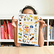 Mini Poster pédagogique Le jardin - Jaune + 28 stickers - Poppik