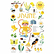 Mini Poster pédagogique Le jardin - Jaune + 28 stickers - Poppik