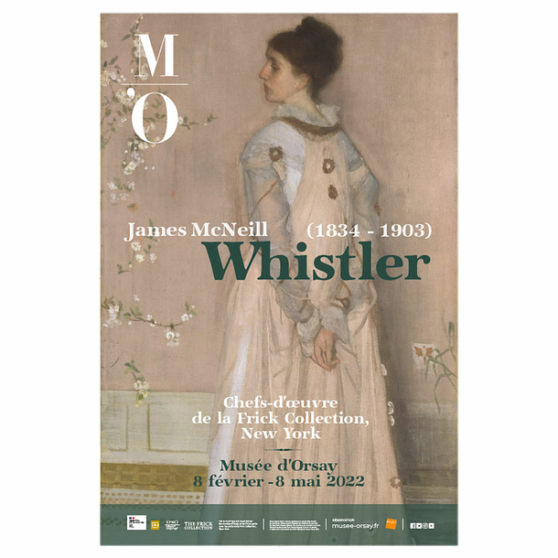 Exhibition poster - James McNeill Whistler (1834-1903), Masterpieces from the Frick Collection, New York - 40 x 60 cm