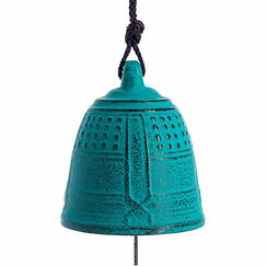 Cloche en fonte Campana Feng Shui Furin Iwashu - Turquoise