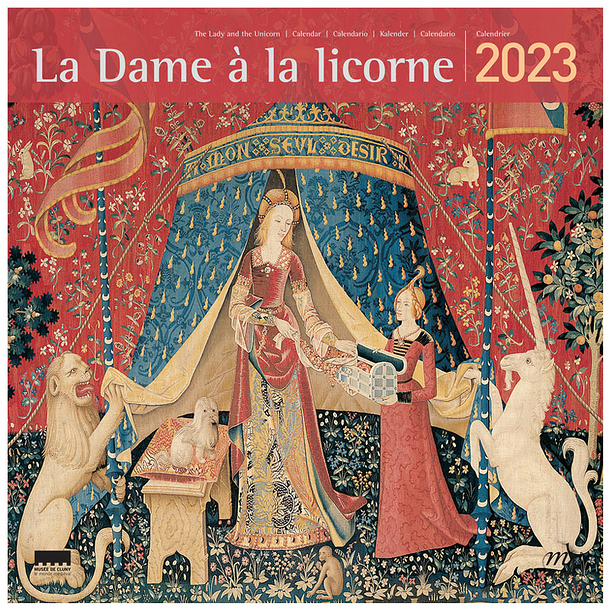 2023 Large Calendar - The Lady and the Unicorn 30 x 30 cm