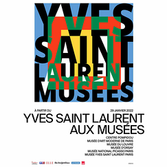 Affiche de l'exposition - Yves Saint Laurent aux musées - 40 x 60 cm