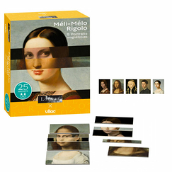 Game Funny Mix and match - 5 Magnetic portraits - Musée du Louvre - Vilac