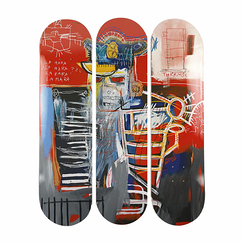 Skateboards Triptych Jean-Michel Basquiat - La Hara, 1981 - The Skateroom