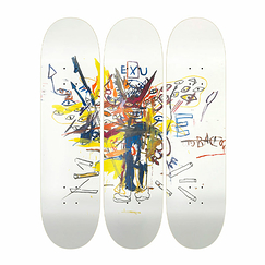 Skateboards Triptych Jean-Michel Basquiat - Exu, 1988 - The Skateroom