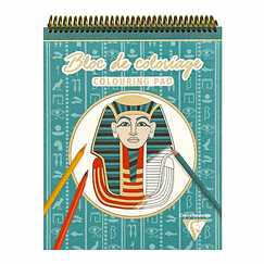 Colouring Pad with spirals 20 sheets Egypt - Clairefontaine 20 x 25 cm