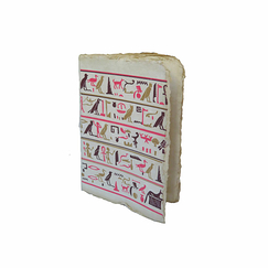Notebook in parchment paper Hieroglyphs A5
