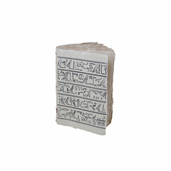 Notebook in parchment paper Black and white hieroglyphic A6