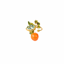 Orange and stones Adjustable ring - Les Néréides