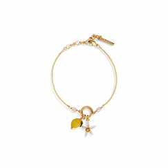 Lemon and lemon blossom fine bracelet - Les Néréides