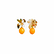 Boucles d'oreilles tiges Orange et fleur d'oranger - Les Néréides