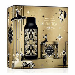 Coffret Boîte 120g Thé noir biologique Tsarevna Années folles et bouteille isotherme - Kusmi Tea