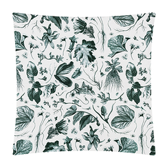 Housse de coussin verte Herbier du roi - Maison Baluchon