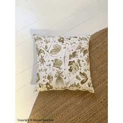 Bronze Cushion cover Herbier du roi - 50 x 50 cm