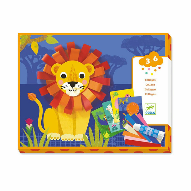 Set of Lion Collage with small loops - Djeco