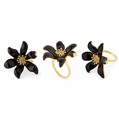 Bague cocktail Lys Noir - Les Néréides