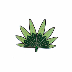 Broche Feuille de palmier verte - Macon & Lesquoy