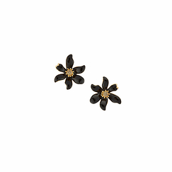 Boucles d'oreilles Lys noir - Les Néréides