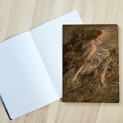 Notebook Giovanni Boldini - Marquise Luisa Casati with peacock feathers, 1911-1913
