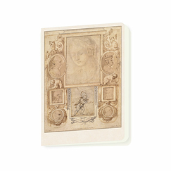 Notetebook Leonardo da Vinci - Seven studies of heads. Saint John Baptist as a child