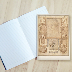 Notetebook Leonardo da Vinci - Seven studies of heads. Saint John Baptist as a child