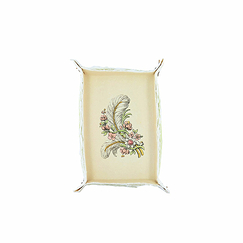 Trinket Tray in paper Galerie des modes Feather - Small Size 20 x 14 x 2,8 cm